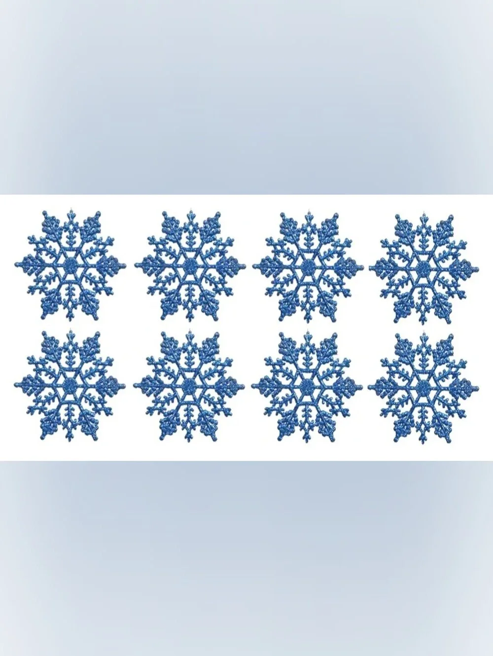 144 Glitter Snowflake Ornaments
